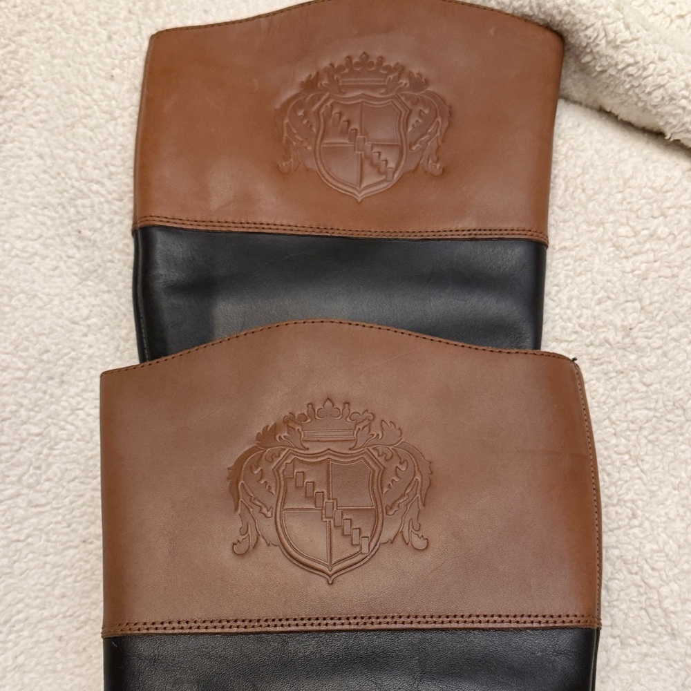 Franco Sarto Leather Boots - Black & Brown - Picture 3 of 9